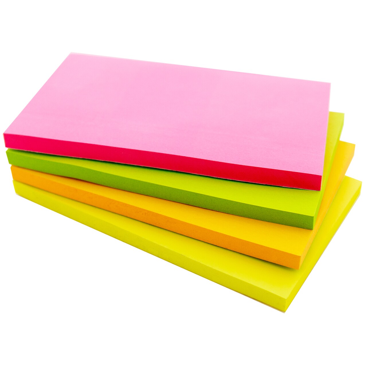 BAZIC Neon Sticky Notes, 3 x 5 in, 70 Sheets, for Office School Reminders